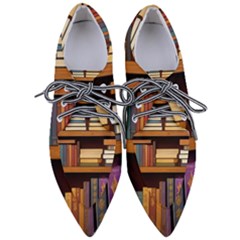 Book Nook Books Bookshelves Comfortable Cozy Literature Library Study Reading Room Fiction Entertain Pointed Oxford Shoes by Maspions