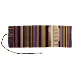 Books Bookshelves Office Fantasy Background Artwork Book Cover Apothecary Book Nook Literature Libra Roll Up Canvas Pencil Holder (m) by Grandong