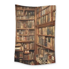 Room Interior Library Books Bookshelves Reading Literature Study Fiction Old Manor Book Nook Reading Small Tapestry by Grandong