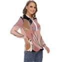 Abstract Boho Bohemian Style Retro Vintage Zip Up Long Sleeve Blouse View3