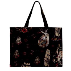 Vintage Tattoos Nautical Zipper Mini Tote Bag by Apen