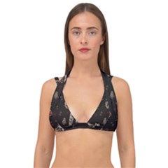Vintage Tattoos Nautical Double Strap Halter Bikini Top by Apen