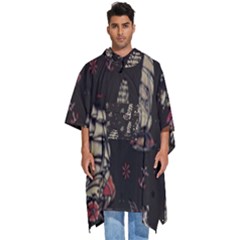 Vintage Tattoos Nautical Men s Hooded Rain Ponchos by Apen