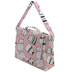 Cute Cats Cartoon Seamless-pattern Box Up Messenger Bag by Apen