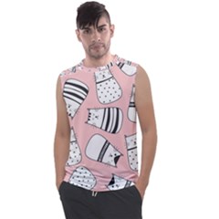 Cute Cats Cartoon Seamless-pattern Men s Regular Tank Top by Apen