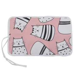 Cute Cats Cartoon Seamless-pattern Pen Storage Case (m) by Apen
