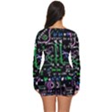 Math Linear Mathematics Education Circle Background Long Sleeve Boyleg Swimsuit View4