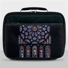 Chartres Cathedral Notre Dame De Paris Stained Glass Lunch Bag by Maspions