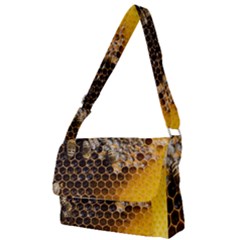 Honeycomb With Bees Full Print Messenger Bag (s) by Apen