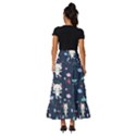 Cute Astronaut Cat With Star Galaxy Elements Seamless Pattern Tiered Ruffle Maxi Skirt View4