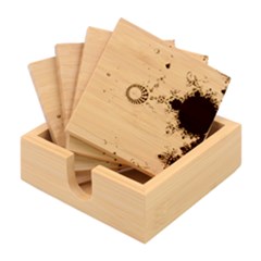 Apple Males Almond Bread Abstract Mathematics Bamboo Coaster Set by Apen