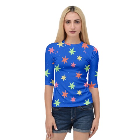 Background Star Darling Galaxy Quarter Sleeve Raglan T-shirt by Maspions