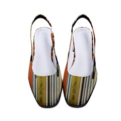 Book Nook Books Bookshelves Comfortable Cozy Literature Library Study Reading Reader Reading Nook Ro Women s Classic Slingback Heels by Maspions
