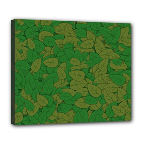 Vectors Leaves Background Plant Deluxe Canvas 24  X 20  (stretched) by Askadina