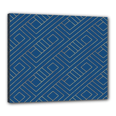Plaid Background Blue Canvas 24  X 20  (stretched) by Askadina