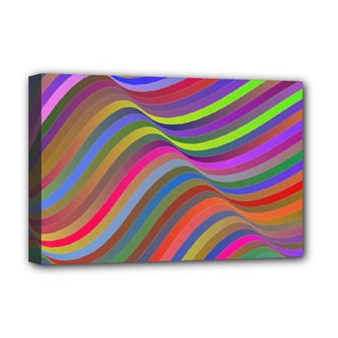 Psychedelic Surreal Background Deluxe Canvas 18  X 12  (stretched) by Askadina