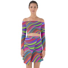 Psychedelic Surreal Background Off Shoulder Top With Skirt Set by Askadina