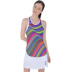 Psychedelic Surreal Background Racer Back Mesh Tank Top by Askadina
