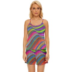 Psychedelic Surreal Background Satin Pajama Short Set by Askadina