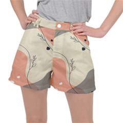 Pattern Line Art Texture Minimalist Design Women s Ripstop Shorts by Maspions