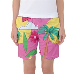 Ocean Watermelon Vibes Summer Surfing Sea Fruits Organic Fresh Beach Nature Women s Basketball Shorts by Maspions