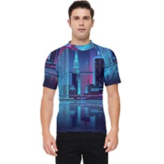 Digital Art Artwork Illustration Vector Buiding City Men s Short Sleeve Rash Guard by Maspions
