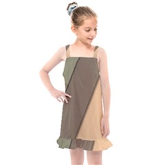 Abstract Texture, Retro Backgrounds Kids  Overall Dress