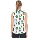 Cactus Plants Background Pattern Seamless Mock Neck Shell Top View2