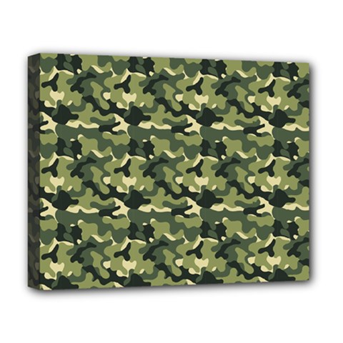 Camouflage Pattern Deluxe Canvas 20  X 16  (stretched) by goljakoff