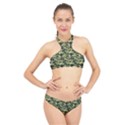 Camouflage pattern High Neck Bikini Set View1