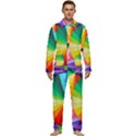 bring colors to your day Men s Long Sleeve Velvet Pocket Pajamas Set View1
