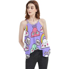 Cloud Seamless Pattern Flowy Camisole Tank Top by Apen
