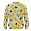 Bees Pattern Honey Bee Bug Honeycomb Honey Beehive Men s Sweatshirt View2
