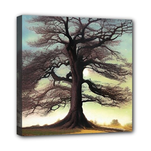 Nature Outdoors Cellphone Wallpaper Background Artistic Artwork Starlight Book Cover Wilderness Land Mini Canvas 8  X 8  (stretched) by Posterlux