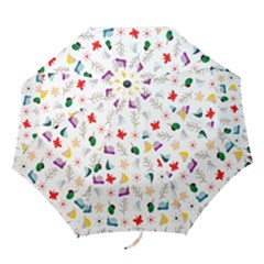 Snails Butterflies Pattern Seamless Folding Umbrellas by Maspions