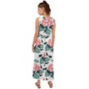 Flowers Hydrangeas V-Neck Chiffon Maxi Dress View2