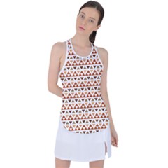 Geometric Tribal Pattern Design Racer Back Mesh Tank Top by Maspions