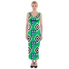 Beauitiful Geometry Fitted Maxi Dress by Sparkle