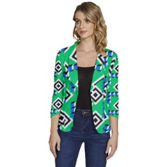 Beauitiful Geometry Women s One-button 3/4 Sleeve Short Jacket by Sparkle