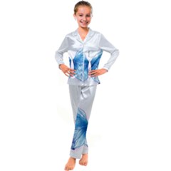 Butterfly-drawing-art-fairytale  Kids  Satin Long Sleeve Pajamas Set by saad11