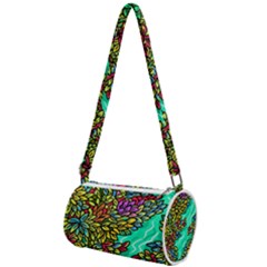 Background Leaves River Nature Mini Cylinder Bag by Maspions