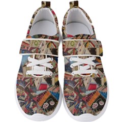Background Embroidery Pattern Stitches Abstract Men s Velcro Strap Shoes by Ket1n9