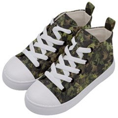 Camouflage Military Kids  Mid-top Canvas Sneakers by Ndabl3x