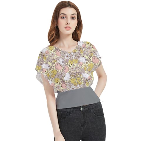 Flowers  Boho Butterfly Chiffon Blouse by flowerland