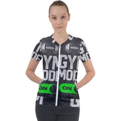 Gym Mode Short Sleeve Zip Up Jacket by Store67