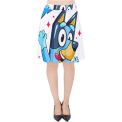 Super Bluey Velvet High Waist Skirt by avitendut
