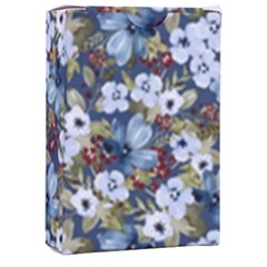 Blue Flowers 2 Playing Cards Single Design (rectangle) With Custom Box by DinkovaArt