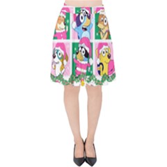 Bluey Christmas Velvet High Waist Skirt by avitendut