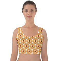 Pattern Shape Design Art Drawing Velvet Crop Top by Maspions