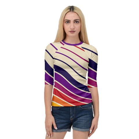 Angles Design Pattern Retro Quarter Sleeve Raglan T-shirt by Maspions